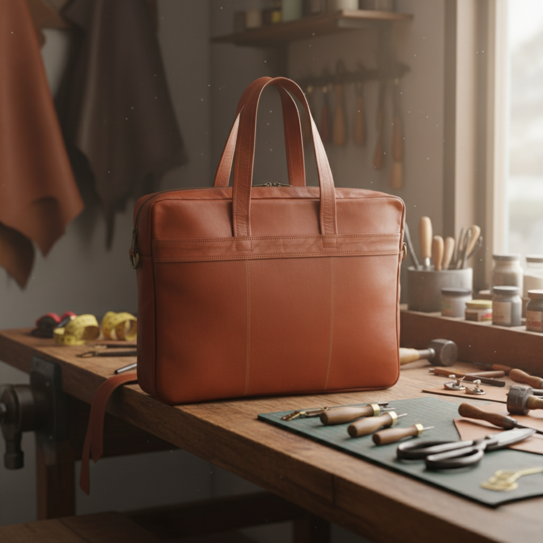 Laptop Bags - Genuine leather laptop bags by  Jeengar