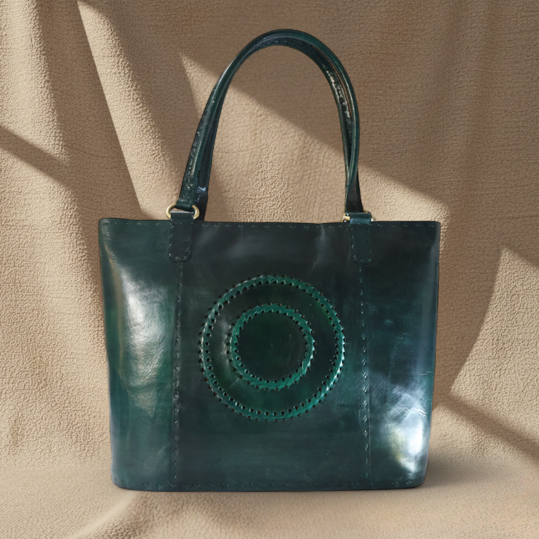 The Rambagh Tote - A genuine leather tote bag for women by Jeengar