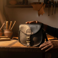 The Marwari Sling - A genuine leather sling bag for women by Jeengar