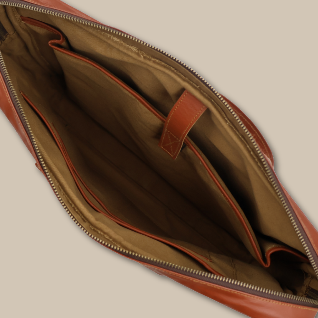 The Mehrangarh Briefcase - A Genuine leather laptop bag for men by Jeengar