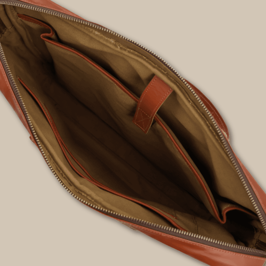 The Mehrangarh Briefcase - A Genuine leather laptop bag for men by Jeengar