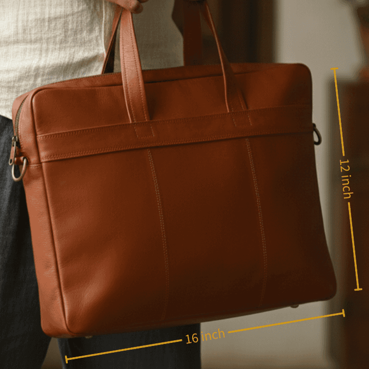 The Mehrangarh Briefcase - A Genuine leather laptop bag for men by Jeengar