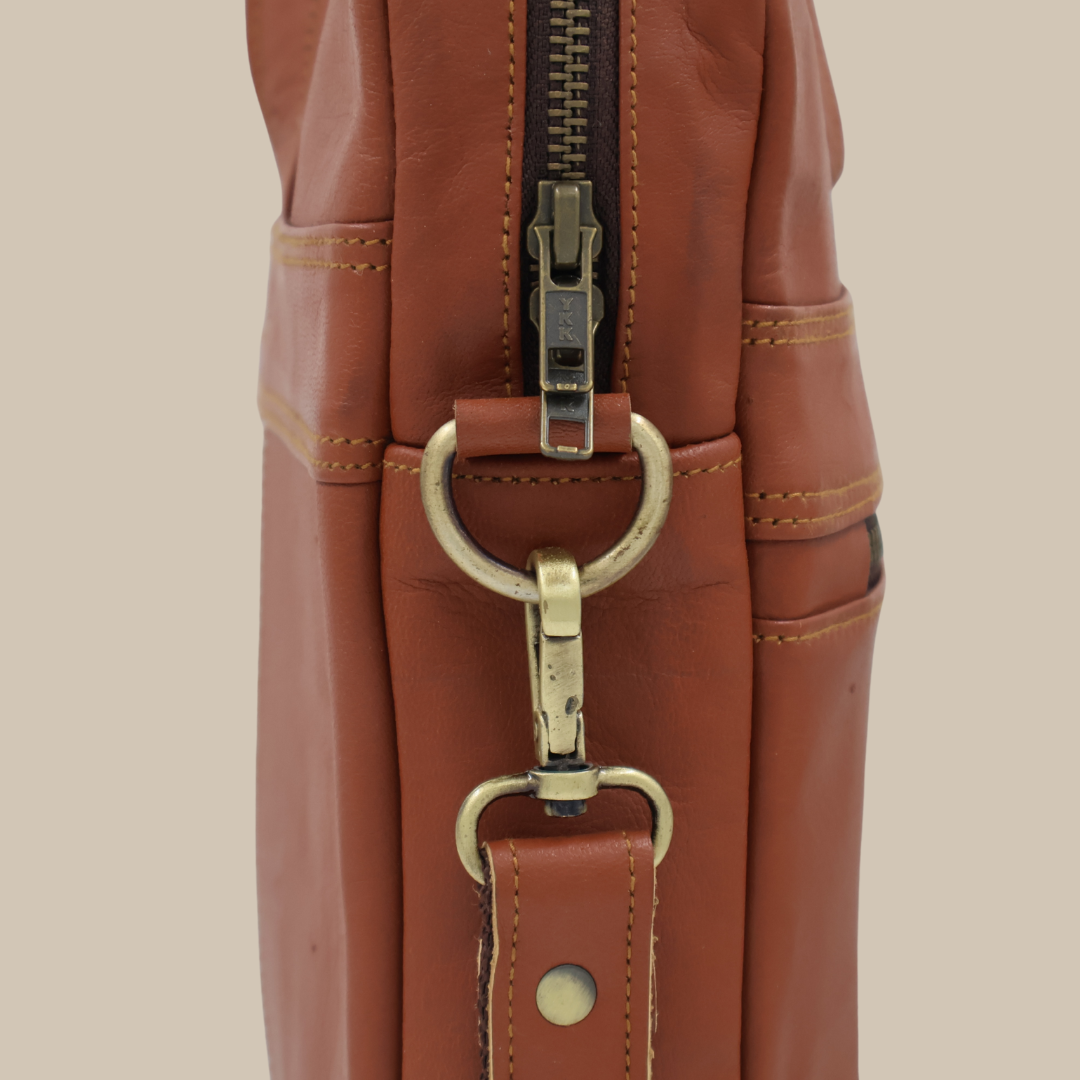 The Mehrangarh Briefcase - A Genuine leather laptop bag for men by Jeengar