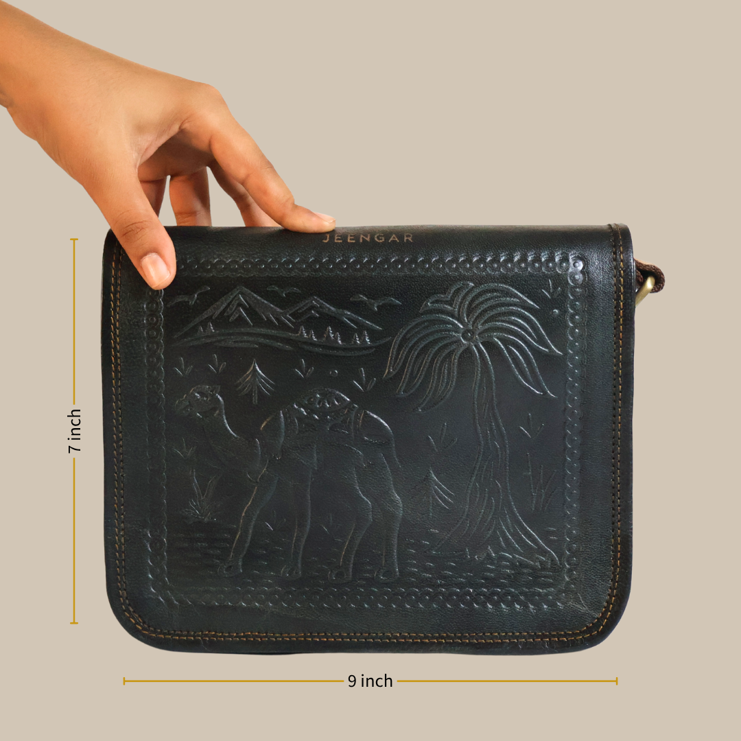 The Barmer Sling - A genuine leather handbag for women and men by Jeengar