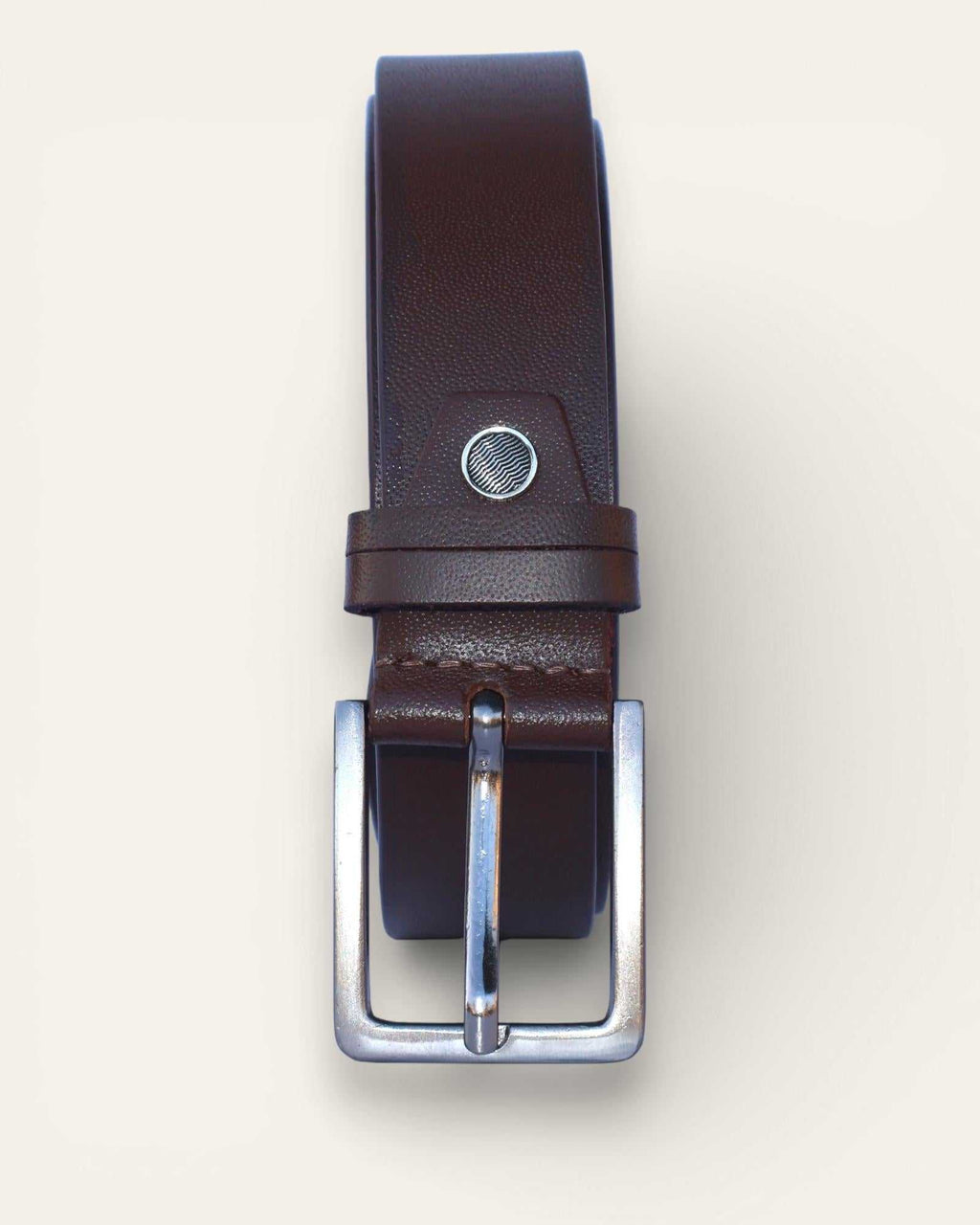 Real leather belt in dark brown, best for formal clothes