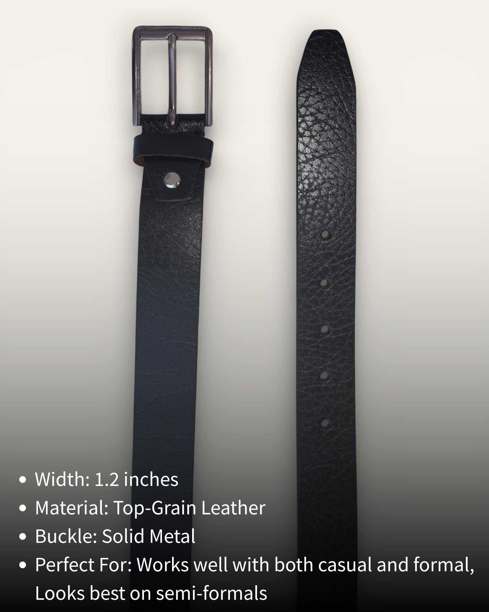 A real leather belt in black color