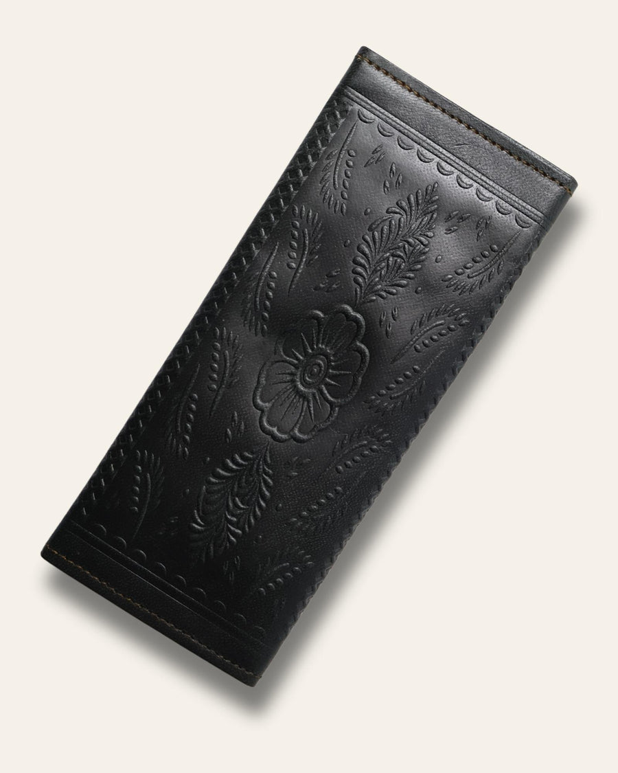 Female wallet purse clutch in very dark color