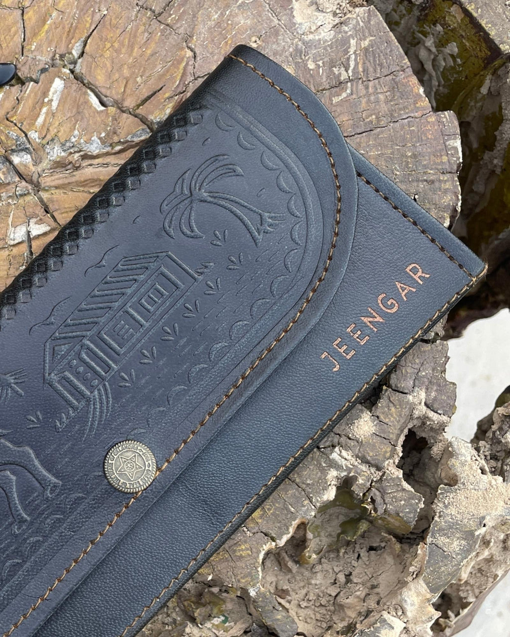 Female wallet purse clutch in very dark color