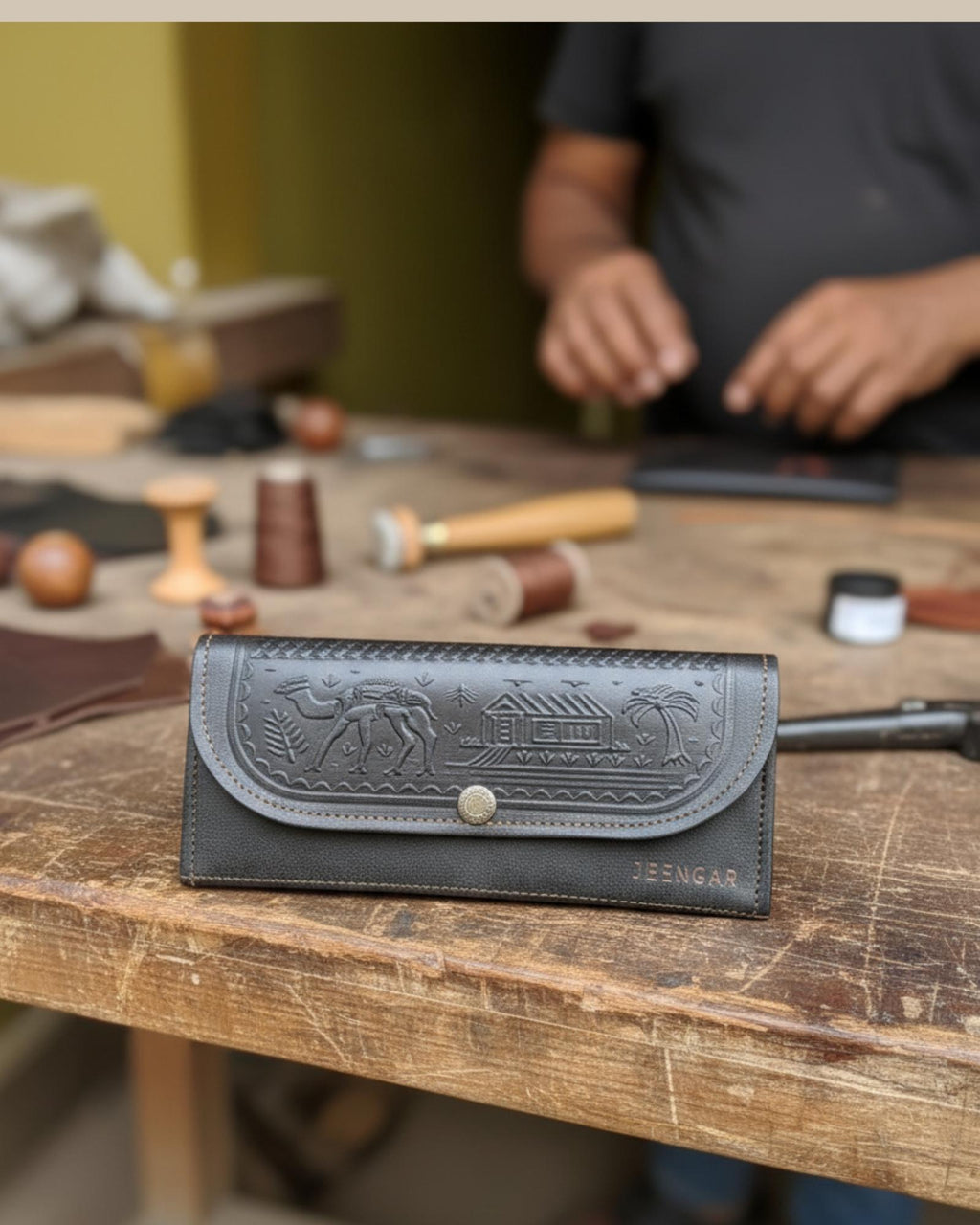 Female wallet purse clutch in very dark color