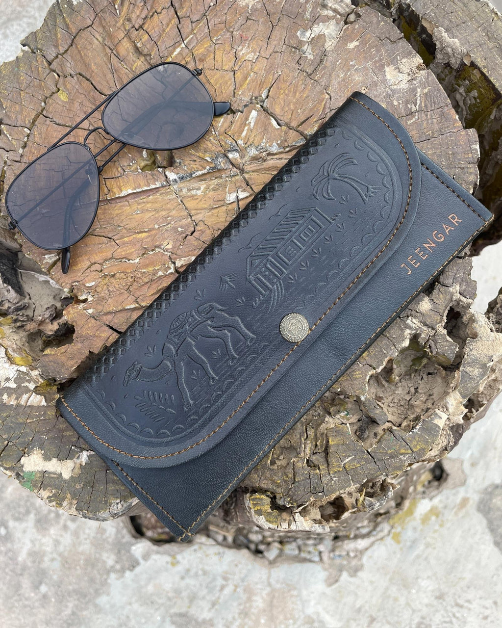 Female wallet purse clutch in very dark color