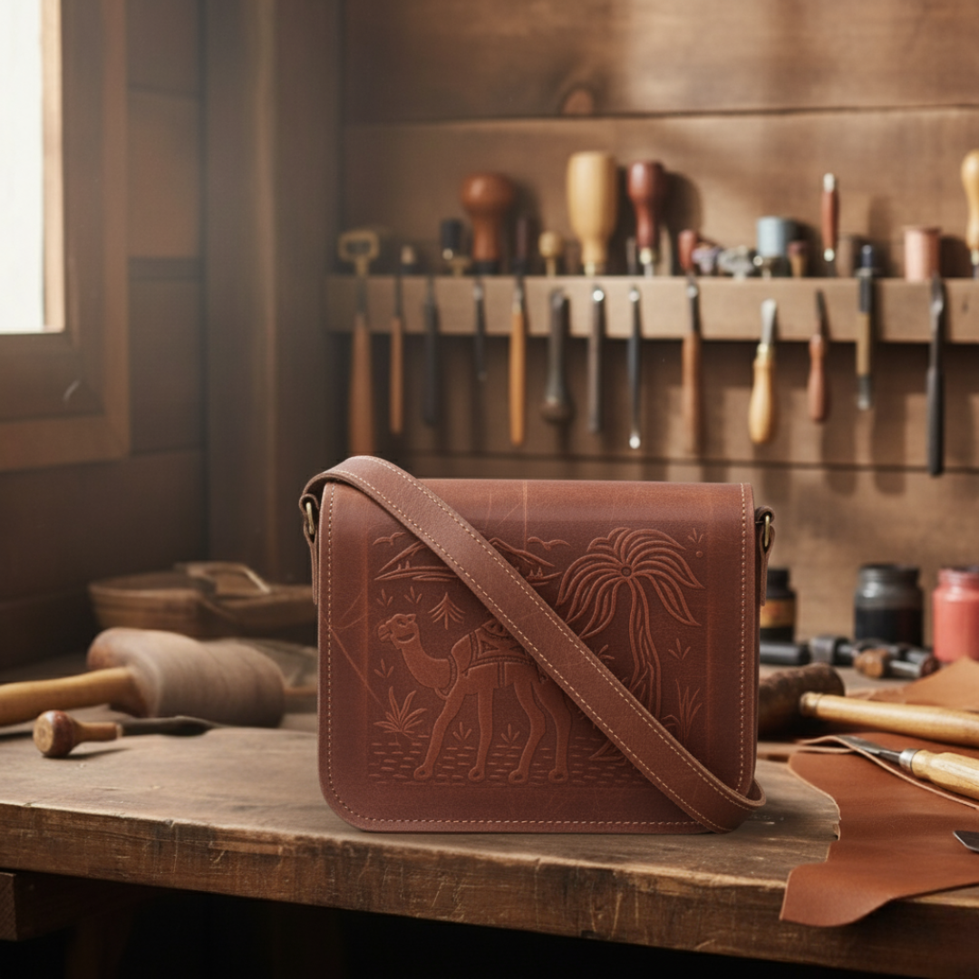 The Jaisalmer Sling - A genuine leather handbag for women and men by  Jeengar