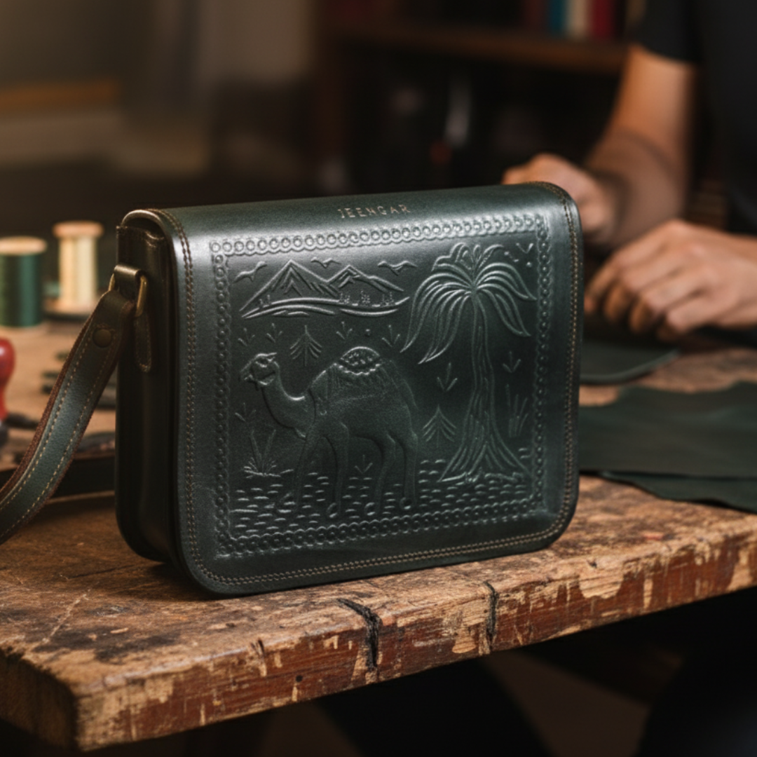 The Barmer Sling - A genuine leather handbag for women and men by Jeengar