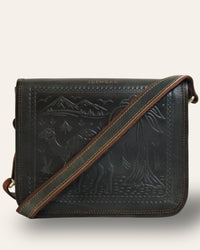 a_dark_olive_color_real_leather_sling_bag_Handmade_in_rajasthan