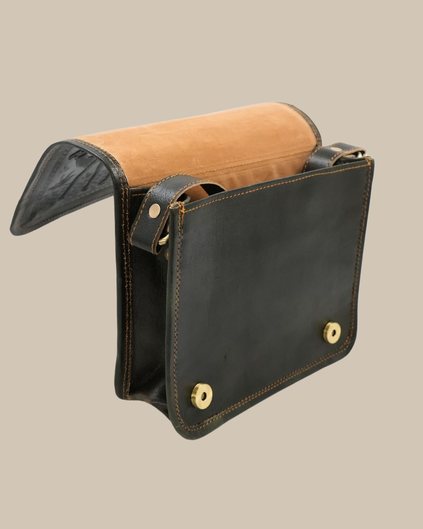 a_dark_olive_color_real_leather_sling_bag_Handmade_in_rajasthan