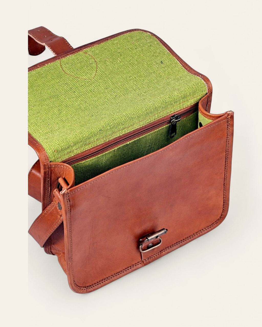 The Deogarh Sling Buckle Strap style open, interior view