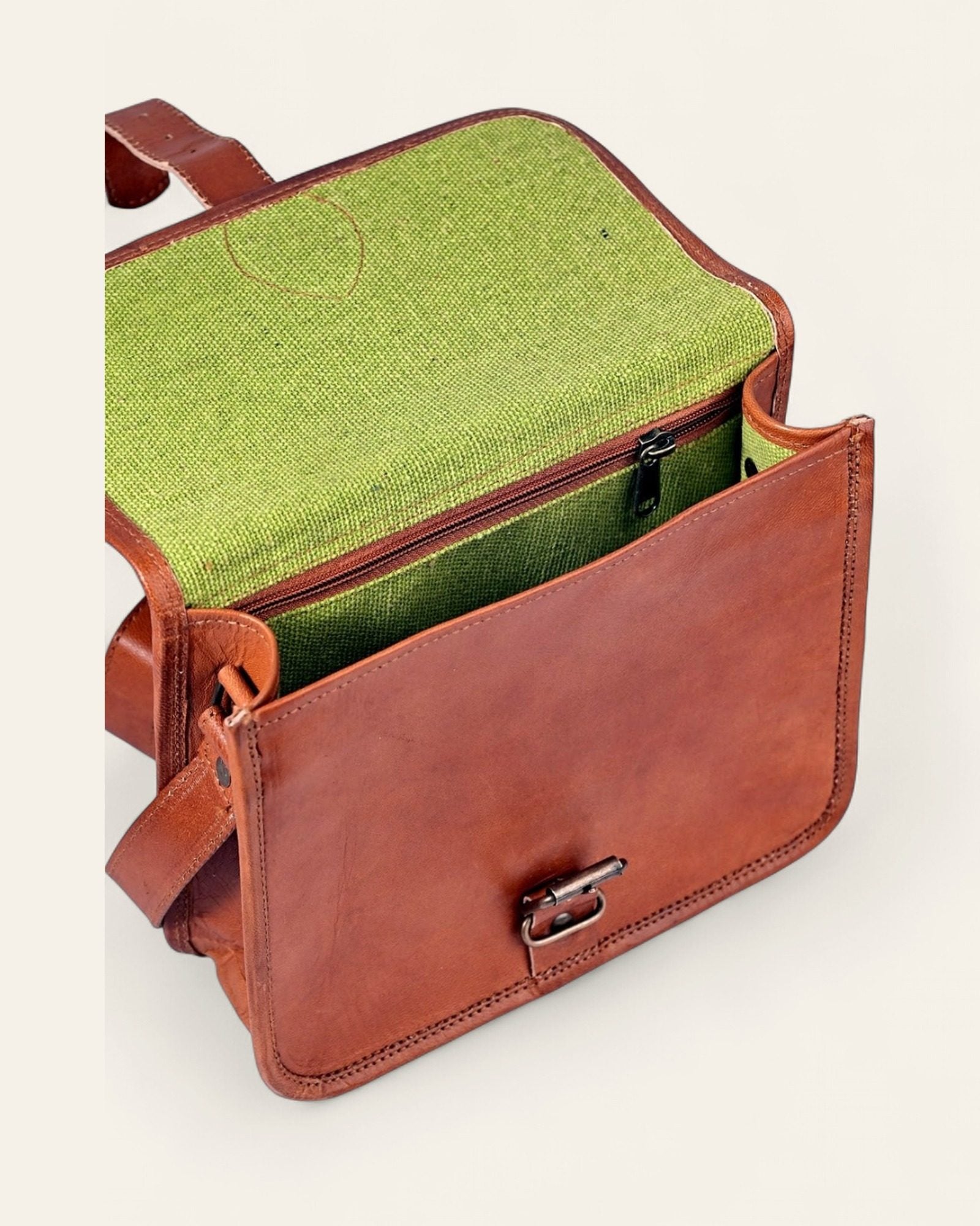 The Deogarh Sling Buckle Strap style open, interior view