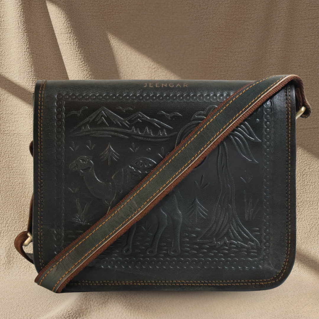 The Barmer Sling - A genuine leather handbag for women and men by Jeengar