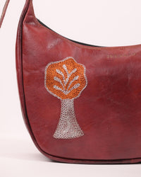 Real goat leather shoulder bag from Rajasthan jeengar mochi