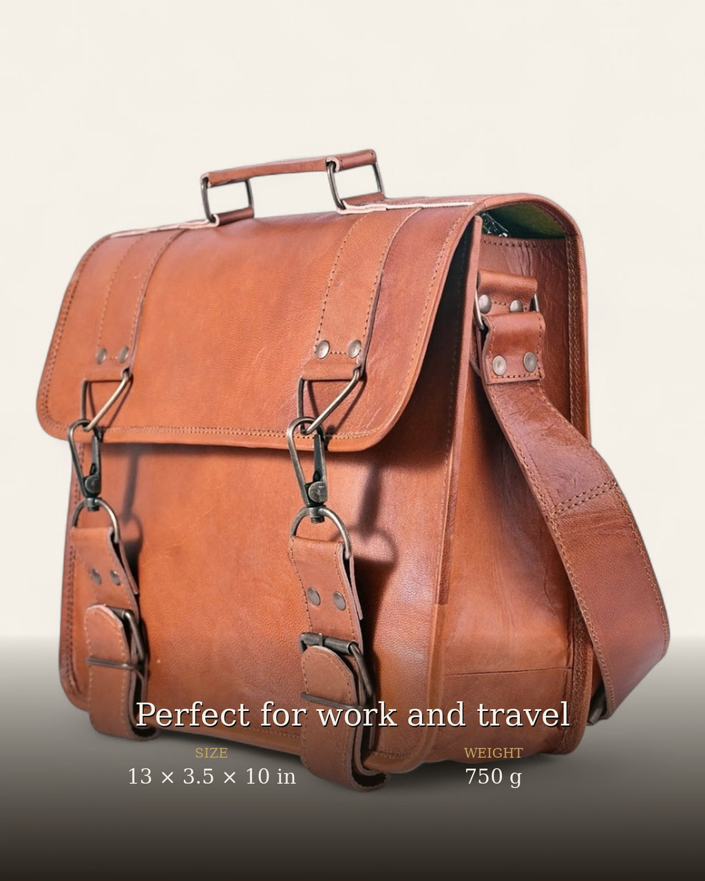 The Ajmer Laptop Bag, Hook style — interior