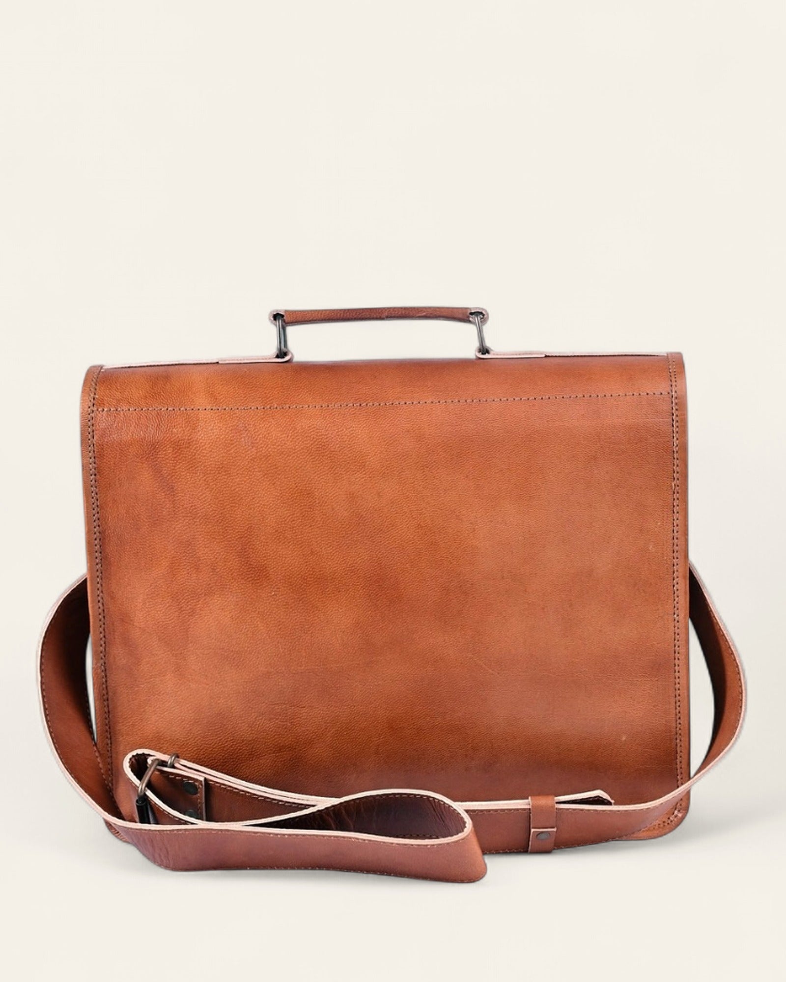 The Ajmer Laptop Bag, Hook style — back view