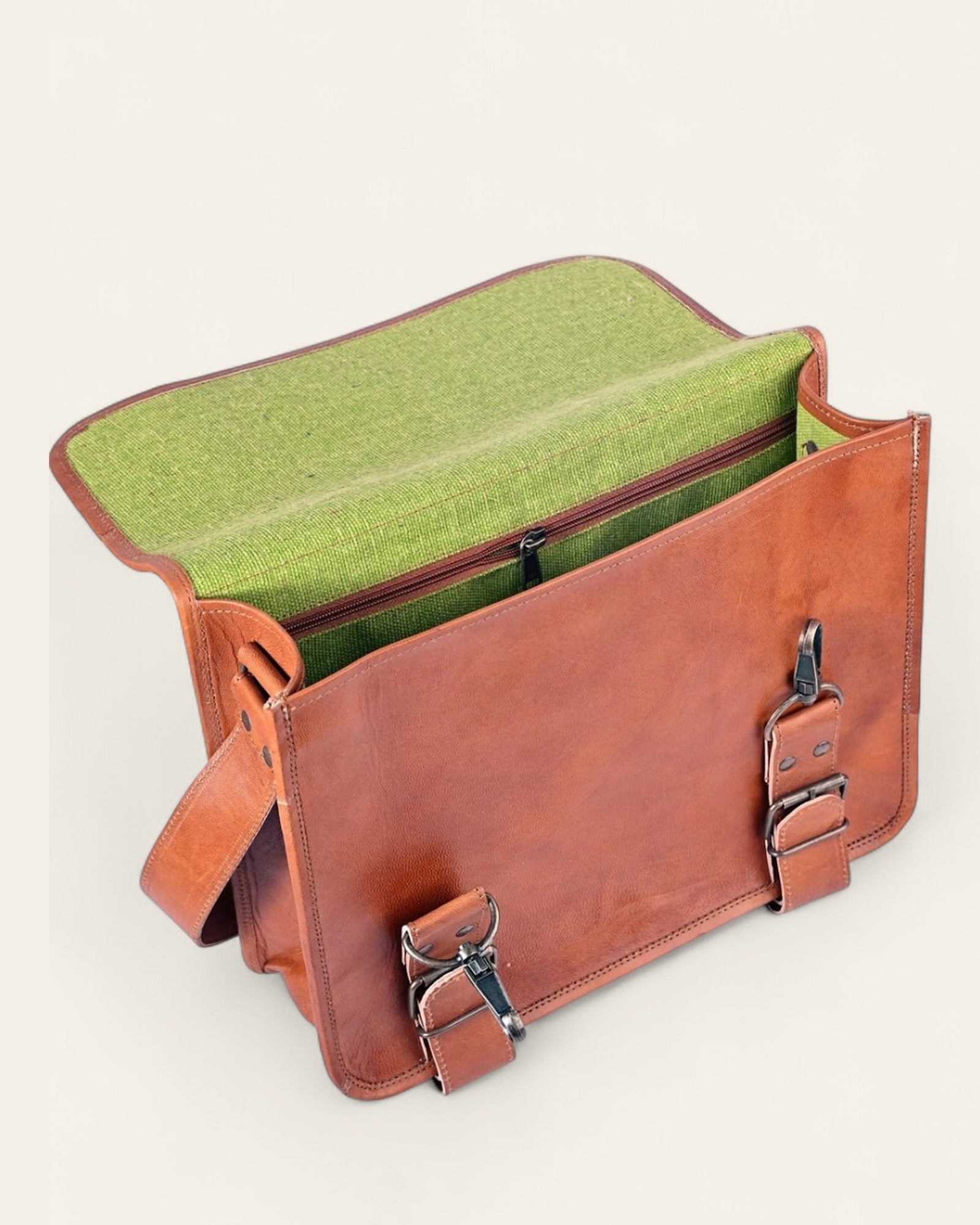 The Ajmer Laptop Bag, Hook style — carried on shoulder
