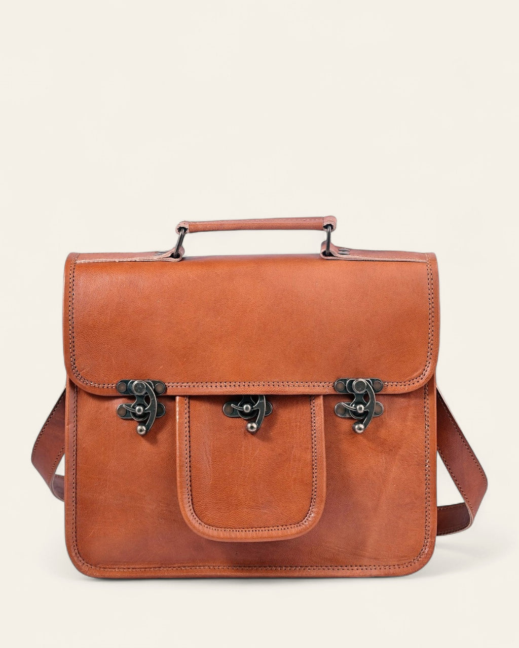 The Neemrana Twist-Lock Messenger, angled view showing the adjustable crossbody strap