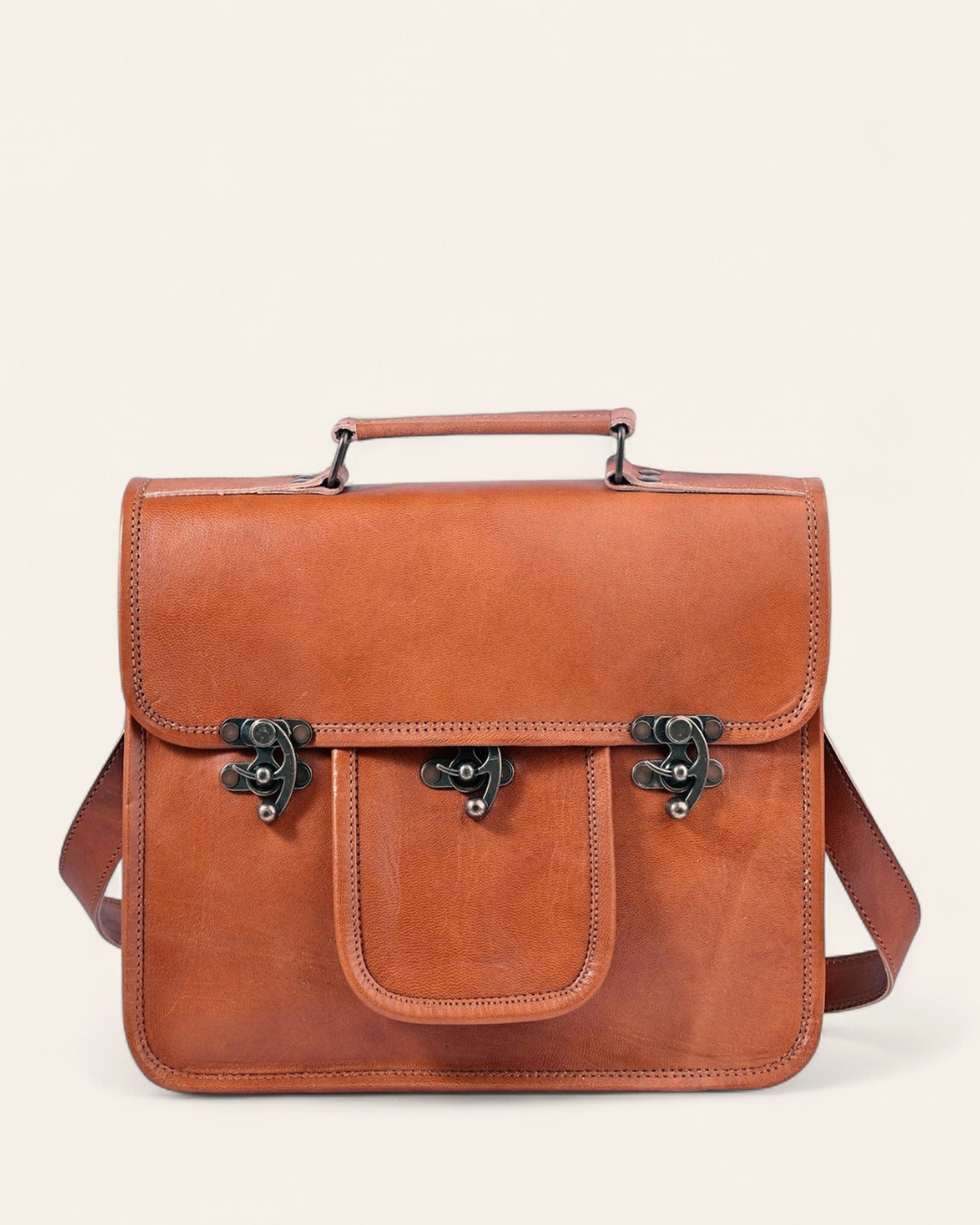 The Neemrana Twist-Lock Messenger, angled view showing the adjustable crossbody strap