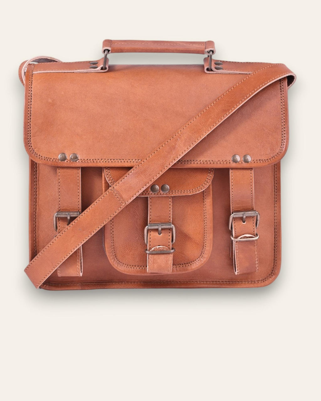 A real leather messenger bag for highly qualified working professionals