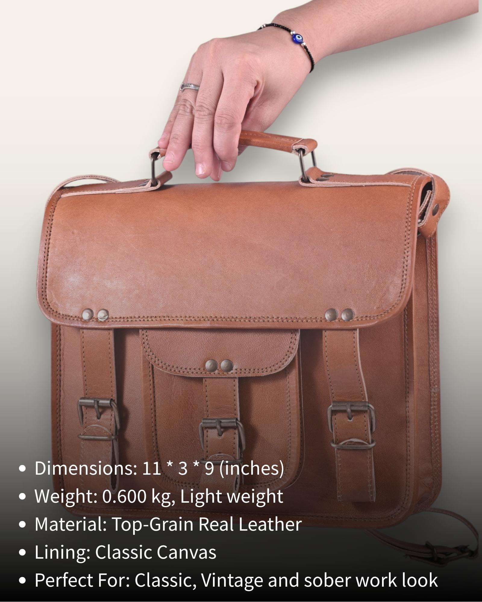 A real leather messenger bag for highly qualified working professionals