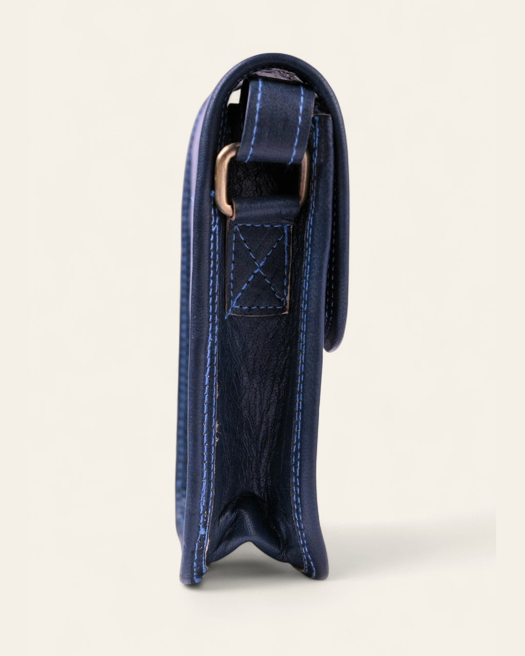 The Nagaur Kashidakari Sling, side profile showing the adjustable crossbody strap