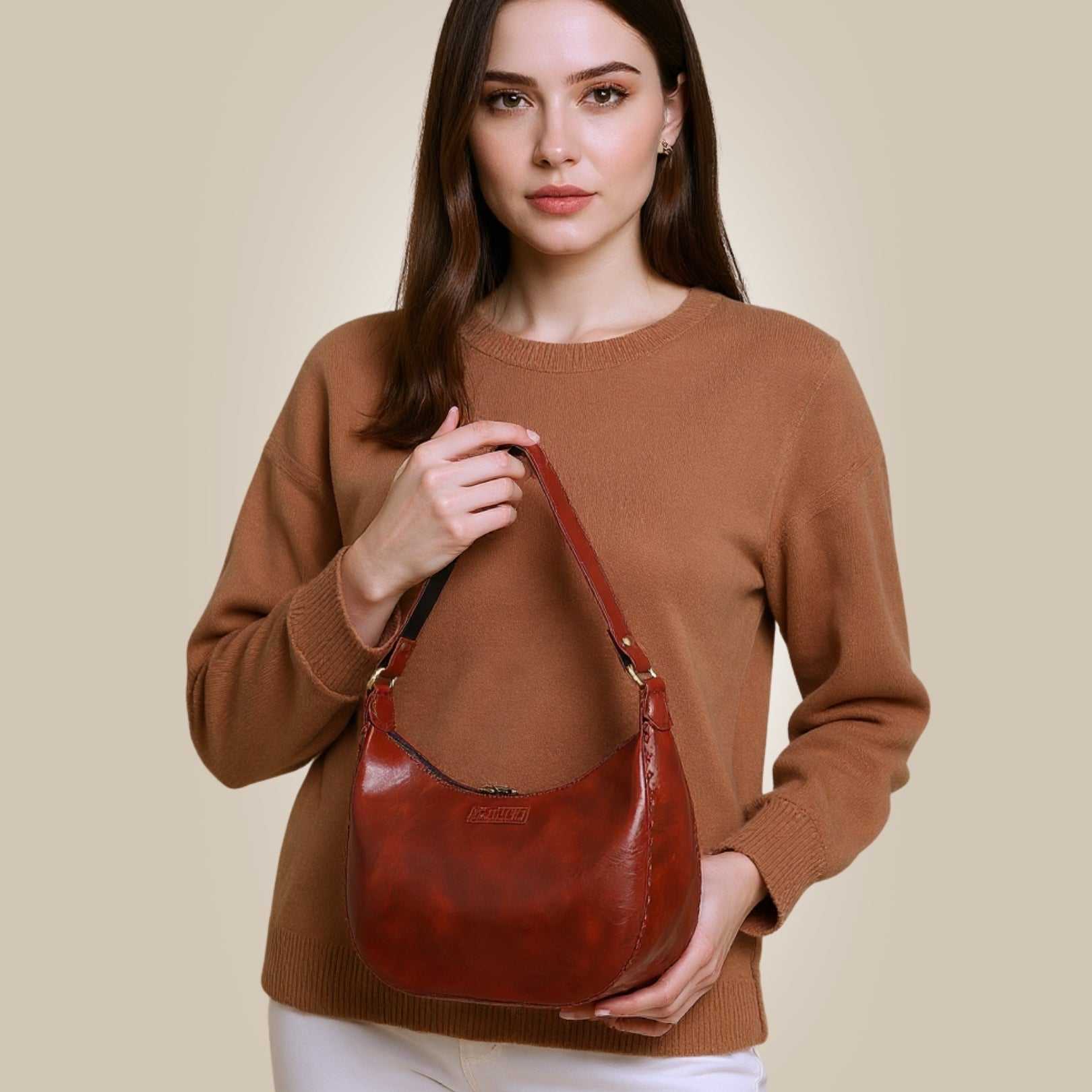 The Ranisar Shoulder Bag - A genuine leather handbag for women by Jeengar