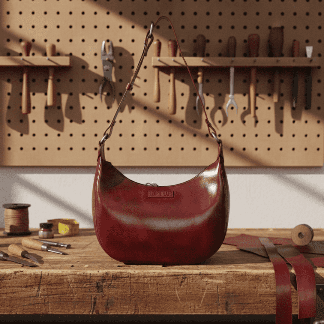 The Ranisar Shoulder Bag - A genuine leather handbag for women by Jeengar