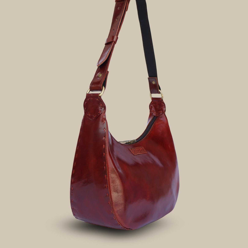 The Ranisar Shoulder Bag - A genuine leather handbag for women by Jeengar