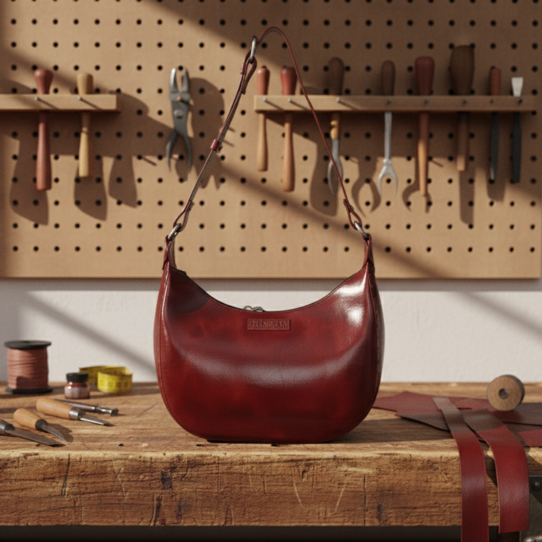 The Ranisar Shoulder Bag - A genuine leather handbag for women by Jeengar
