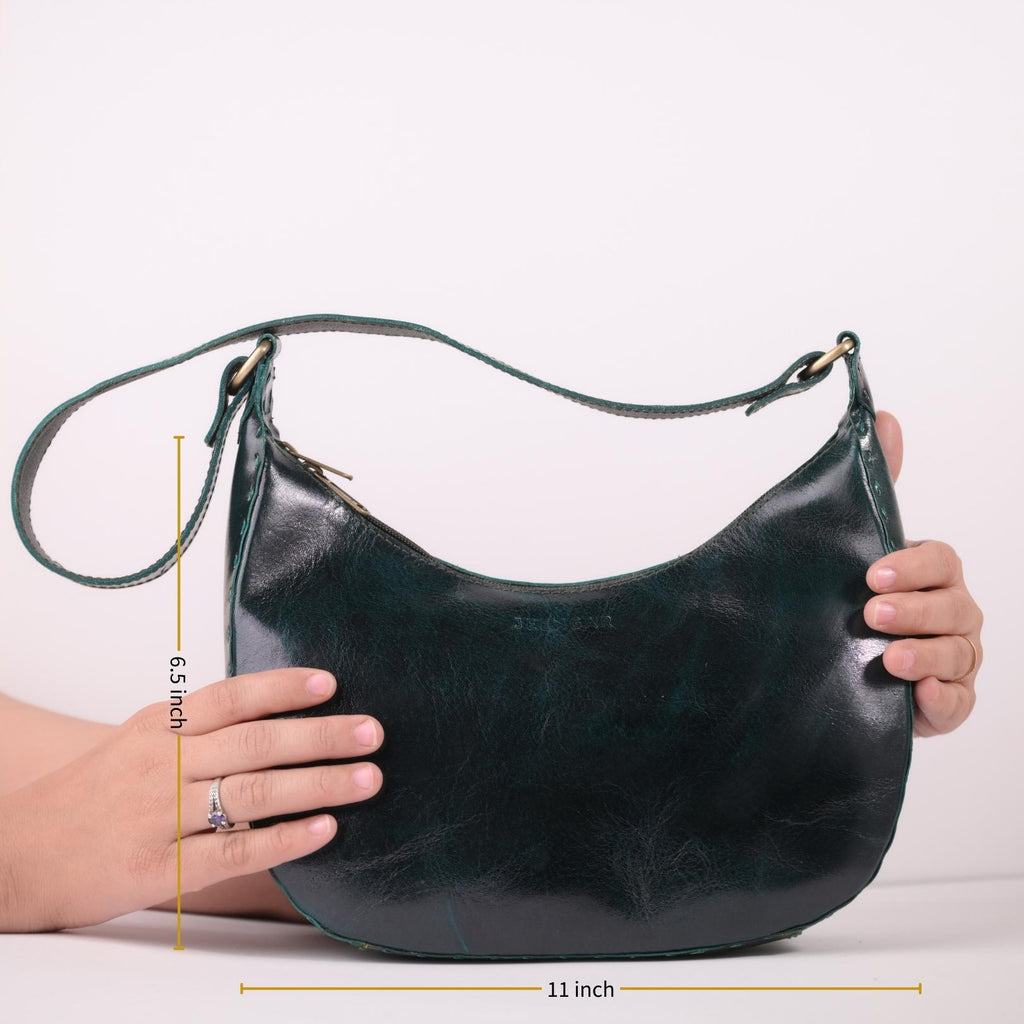Ranisar Leather Shoulder Bag by Jeengar