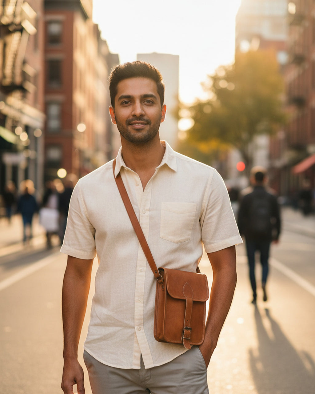 The Amer Sling — worn cross-body (men)